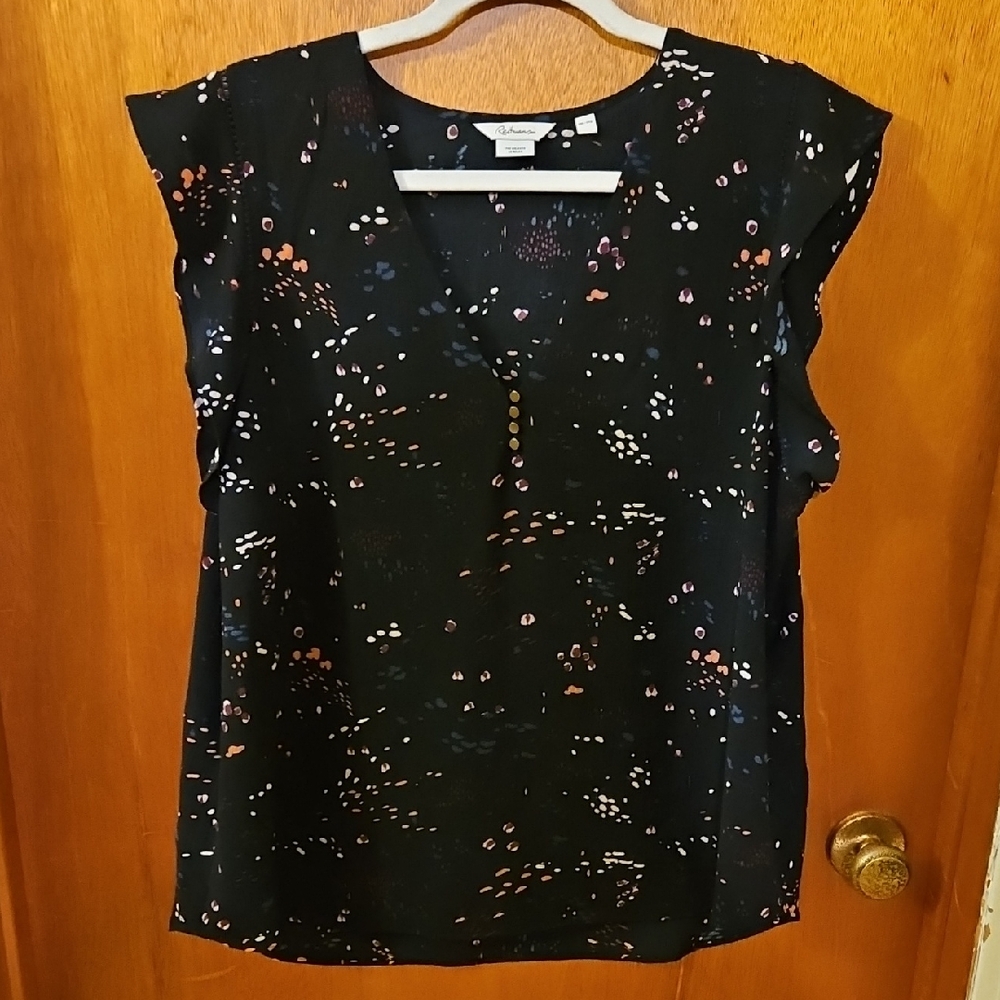 Reitmans Black and Multicolor Blouse